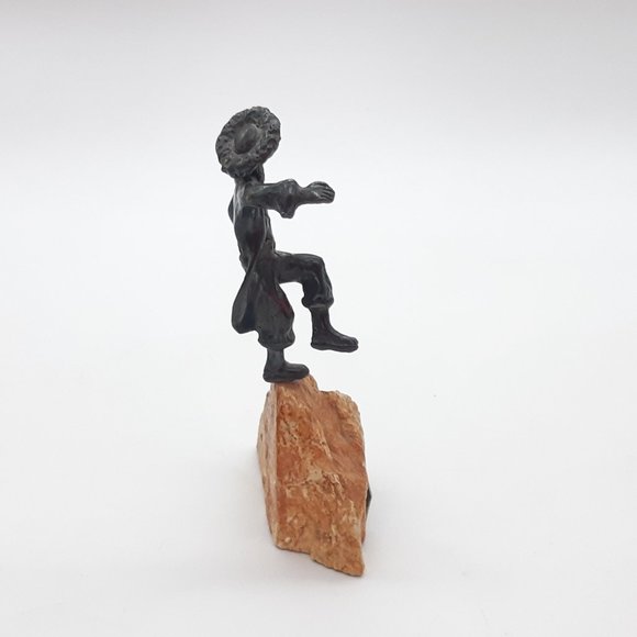 Isaac Jeheskel Dancing Rabbi Sterling Silver Statue - Picture 7 of 11